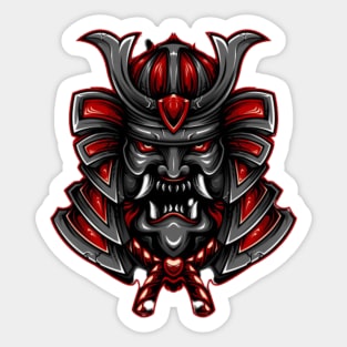 Scary samurai mask Sticker